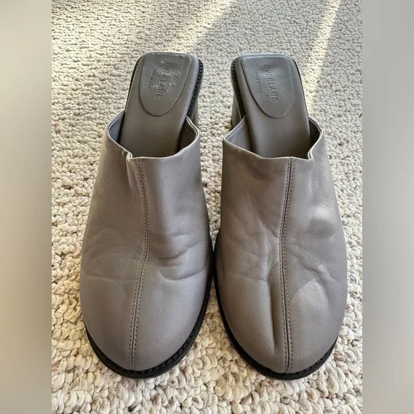 Everlane the artist Slip in Chunky Heel Mules sz 9 NWOB - Picture 2 of 8